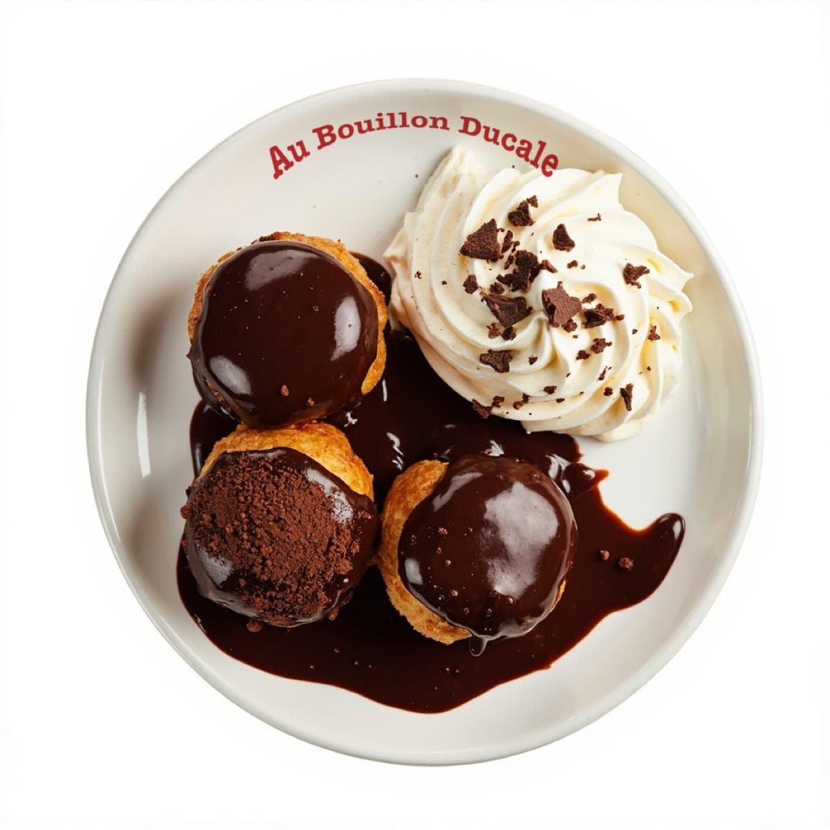Chocolate profiteroles