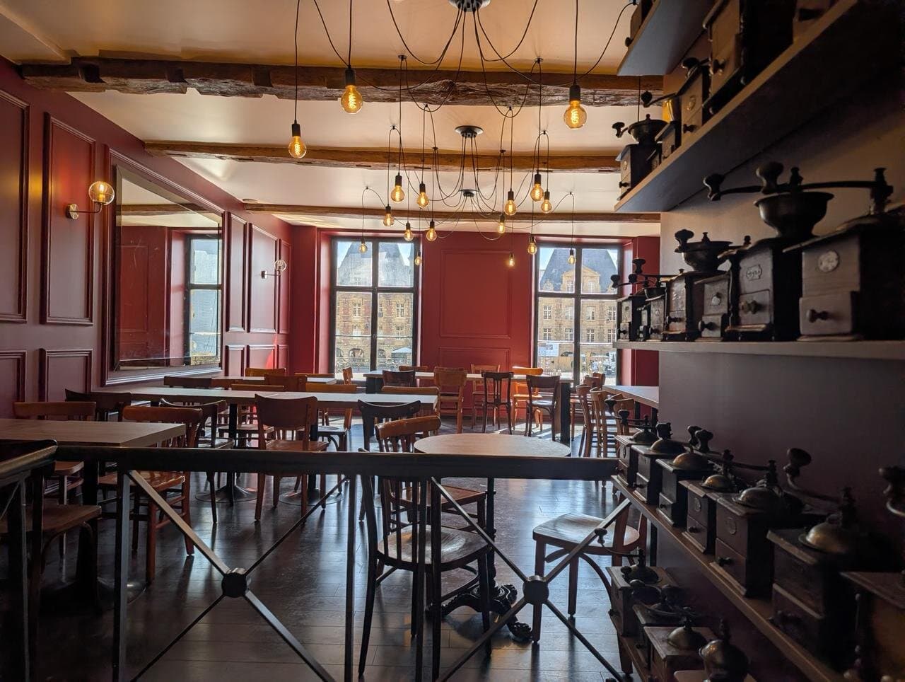 Indoor dining and coffee grinder collection